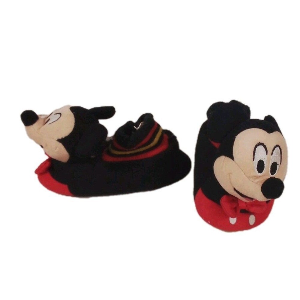 Children's Mickey Mouse House Shoes Size 11/12 Well Worn